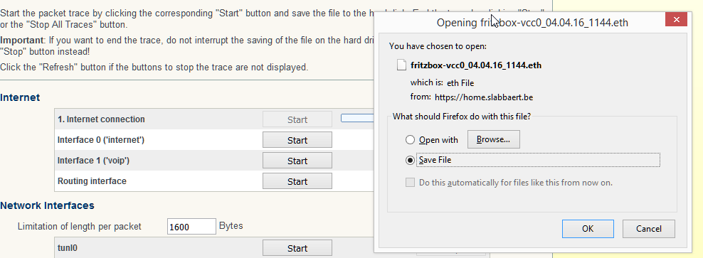 Comment générer un échantillon Wireshark sur FRITZ!Box